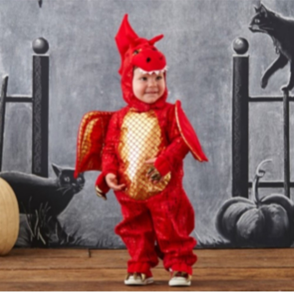 Red Baby Dragon Baby Costume, 12-24 Months